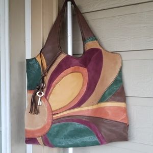Leather Floral Fossil Purse